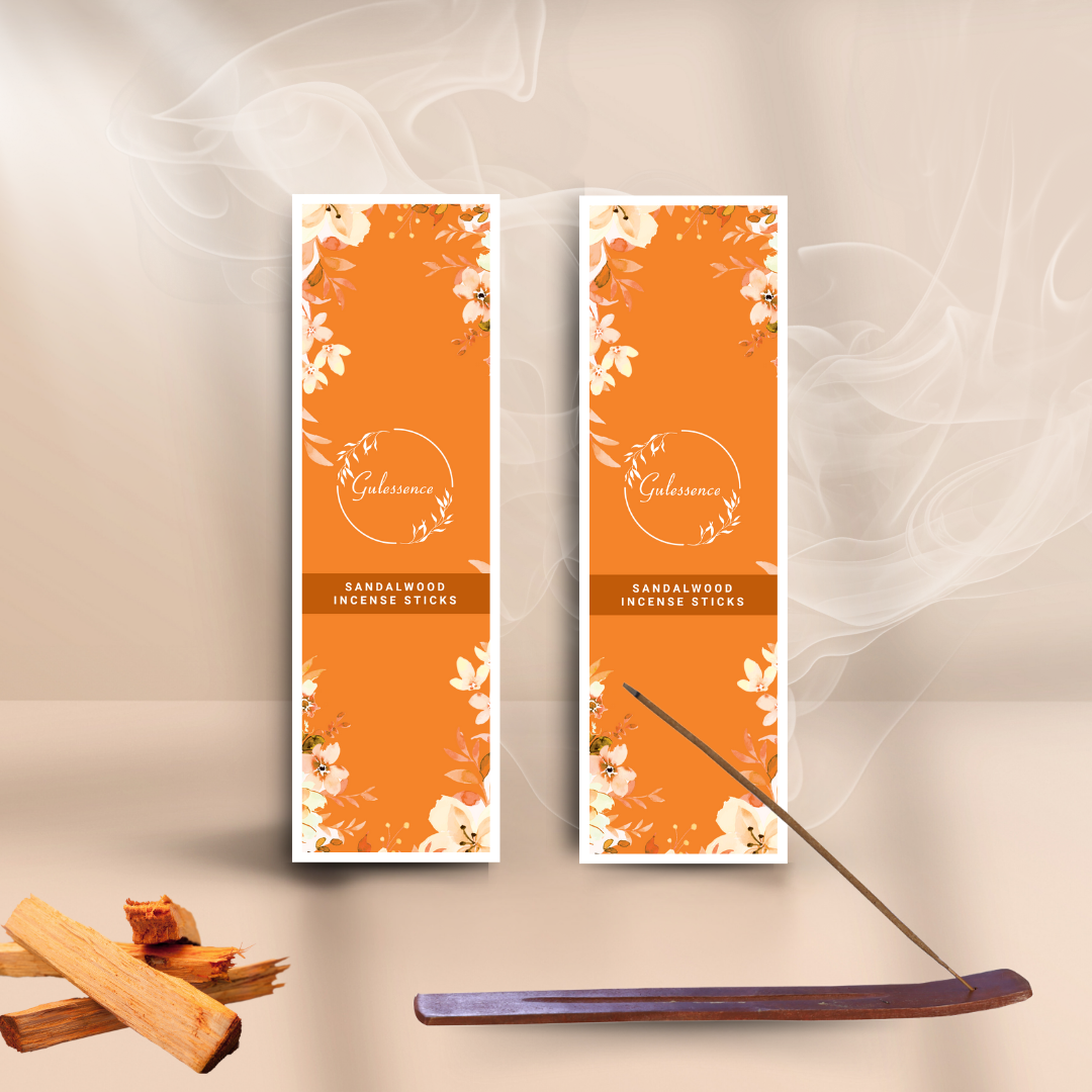Sandalwood Incense Sticks With Free Incense Holder| Made from Temple Flower | Gulessence - Gulessence
