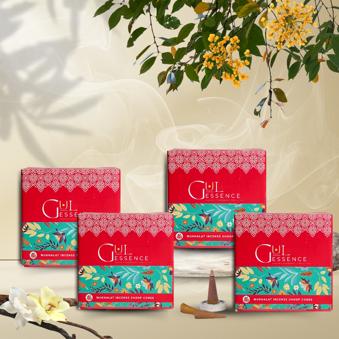 Mukhallat Dhoop Cones | Made from Temple Flower | Gulessence - Gulessence