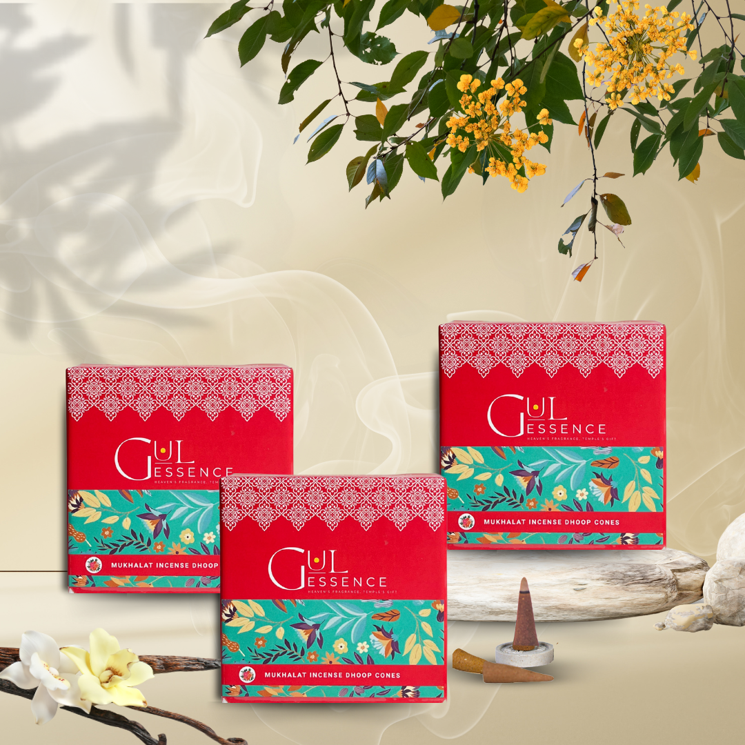 Mukhallat Dhoop Cones | Made from Temple Flower | Gulessence - Gulessence