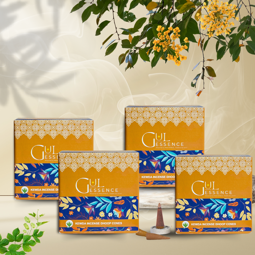 Kewda Dhoop Cones | Made from Temple Flower | Gulessence - Gulessence