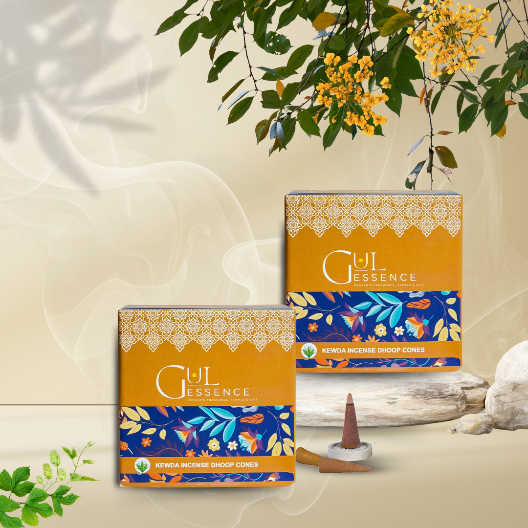 Kewda Dhoop Cones | Made from Temple Flower | Gulessence - Gulessence