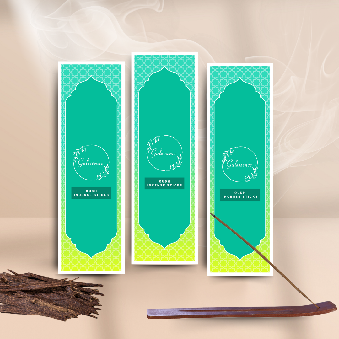 Oudh Incense Sticks With Free Incense Holder | Made from Temple Flower | Gulessence - Gulessence