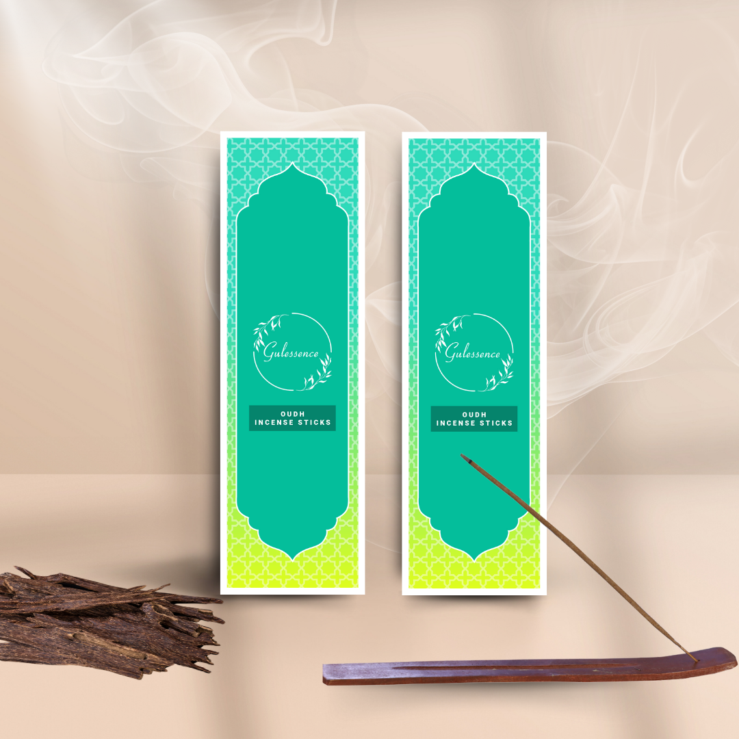 Oudh Incense Sticks With Free Incense Holder | Made from Temple Flower | Gulessence - Gulessence