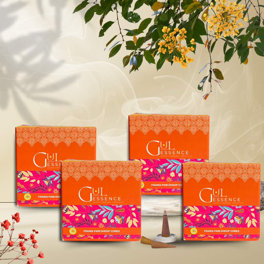 Firangipani Dhoop Cones | Made from Temple Flower | Gulessence - Gulessence