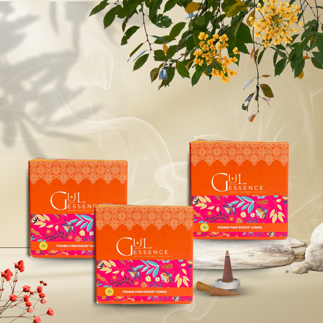 Firangipani Dhoop Cones | Made from Temple Flower | Gulessence - Gulessence