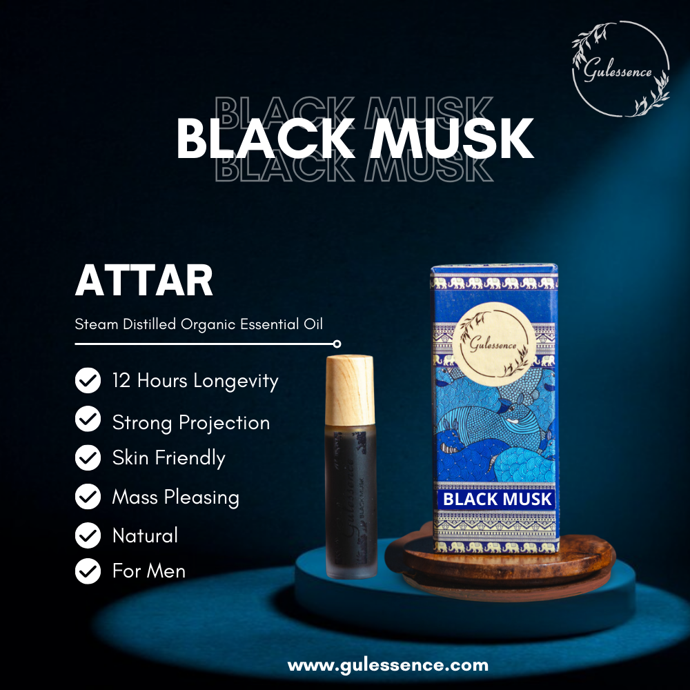 Black Musk | Roll-On Attar | Gulessence - Gulessence