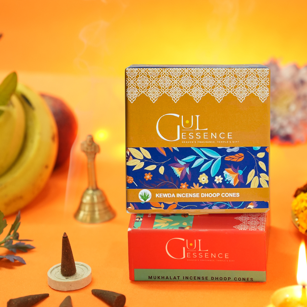Kewda Dhoop Cones | Made from Temple Flower | Gulessence - Gulessence