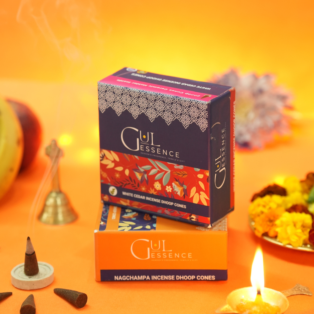 White Cedar Dhoop Cones | Made from Temple Flower | Gulessence - Gulessence