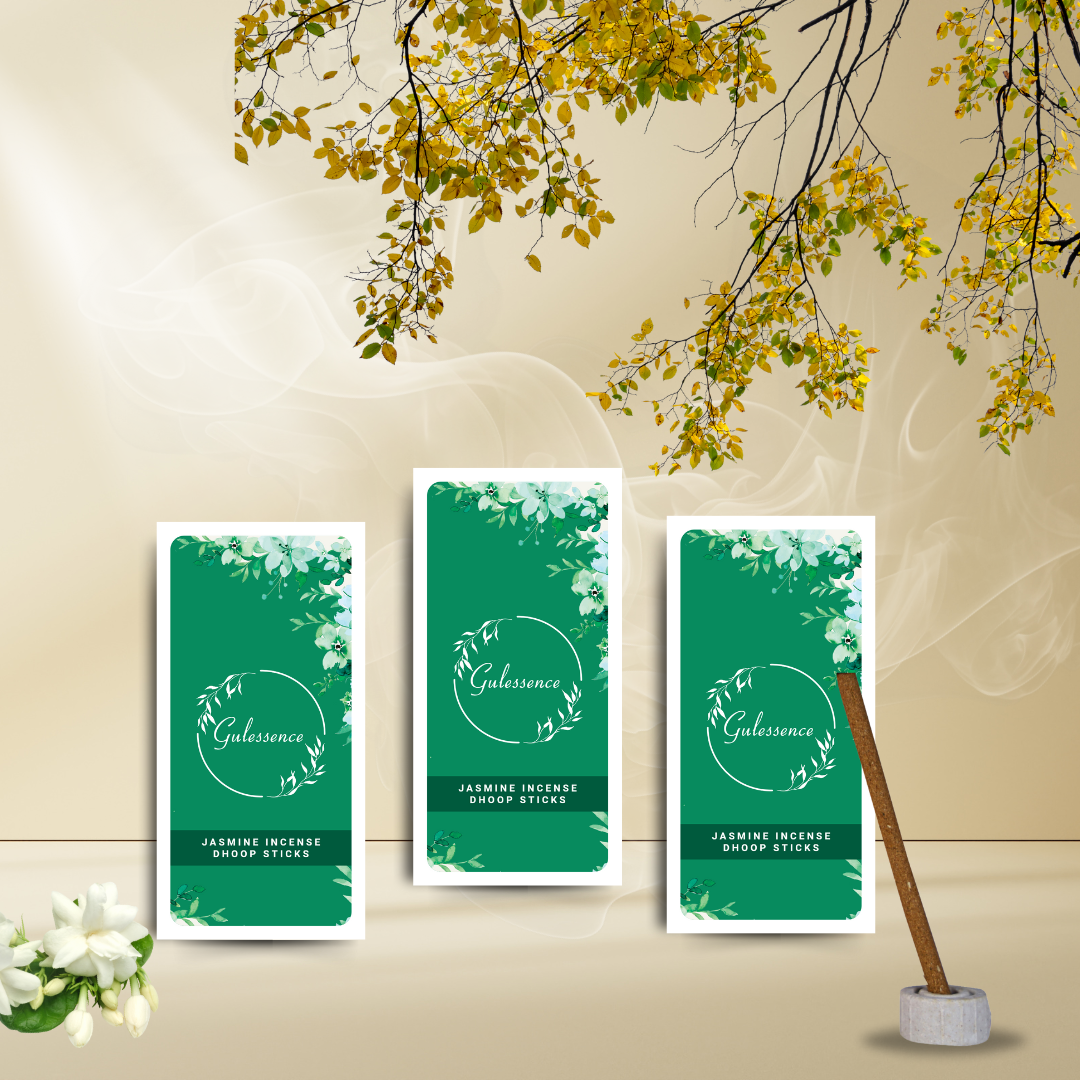 Jasmine Bamboo Less Dhoop Sticks | Made from Temple Flower | Gulessence - Gulessence