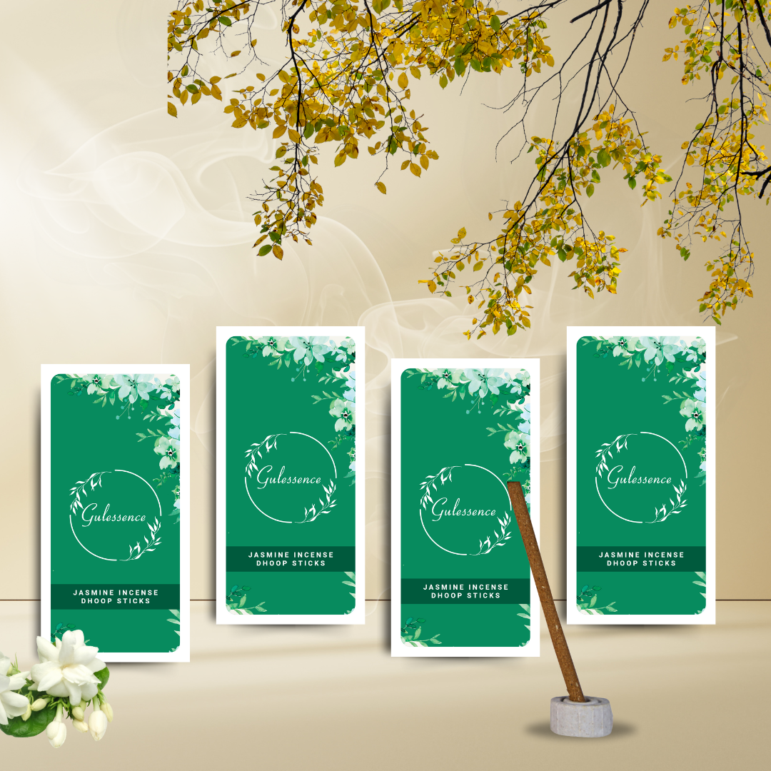 Jasmine Bamboo Less Dhoop Sticks | Made from Temple Flower | Gulessence - Gulessence