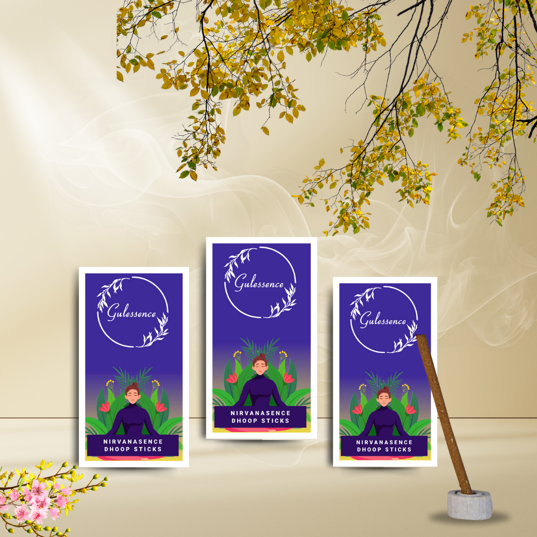 Nirvanasence Bamboo less Dhoop Sticks | Made from Temple flowers |Gulessence - Gulessence