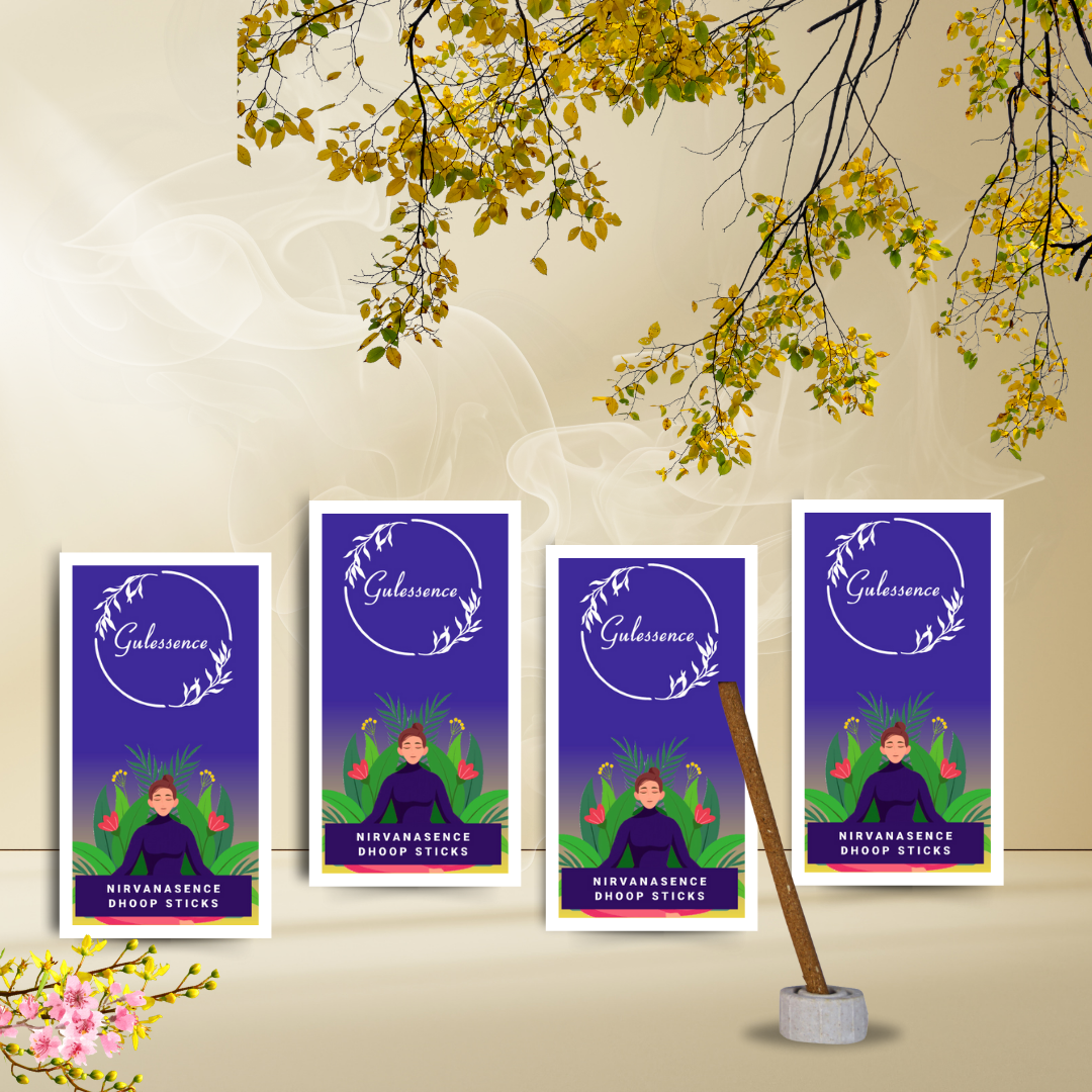 Nirvanasence Bamboo less Dhoop Sticks | Made from Temple flowers |Gulessence - Gulessence