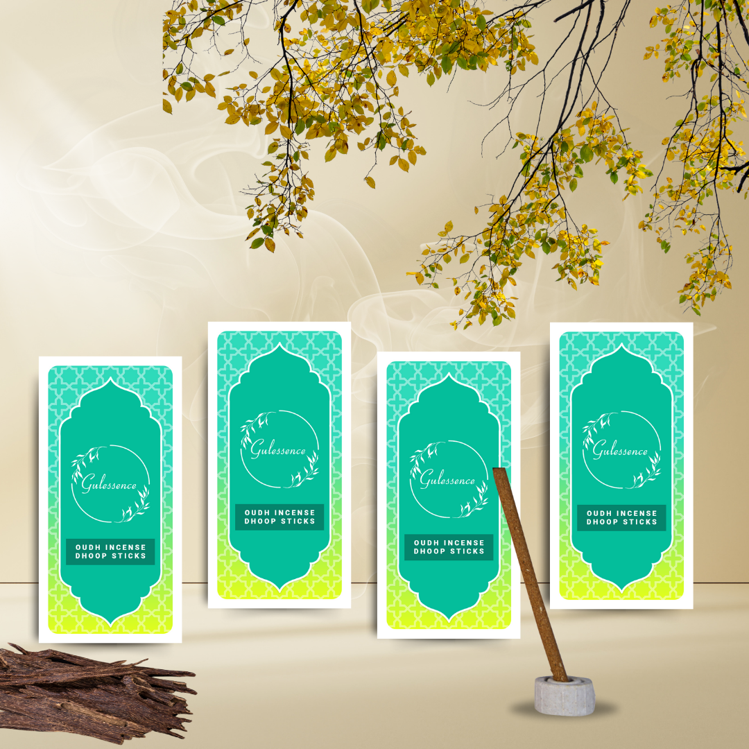 Oudh Bamboo Less Incense Dhoop Sticks | Made from Temple flowers |Gulessence - Gulessence