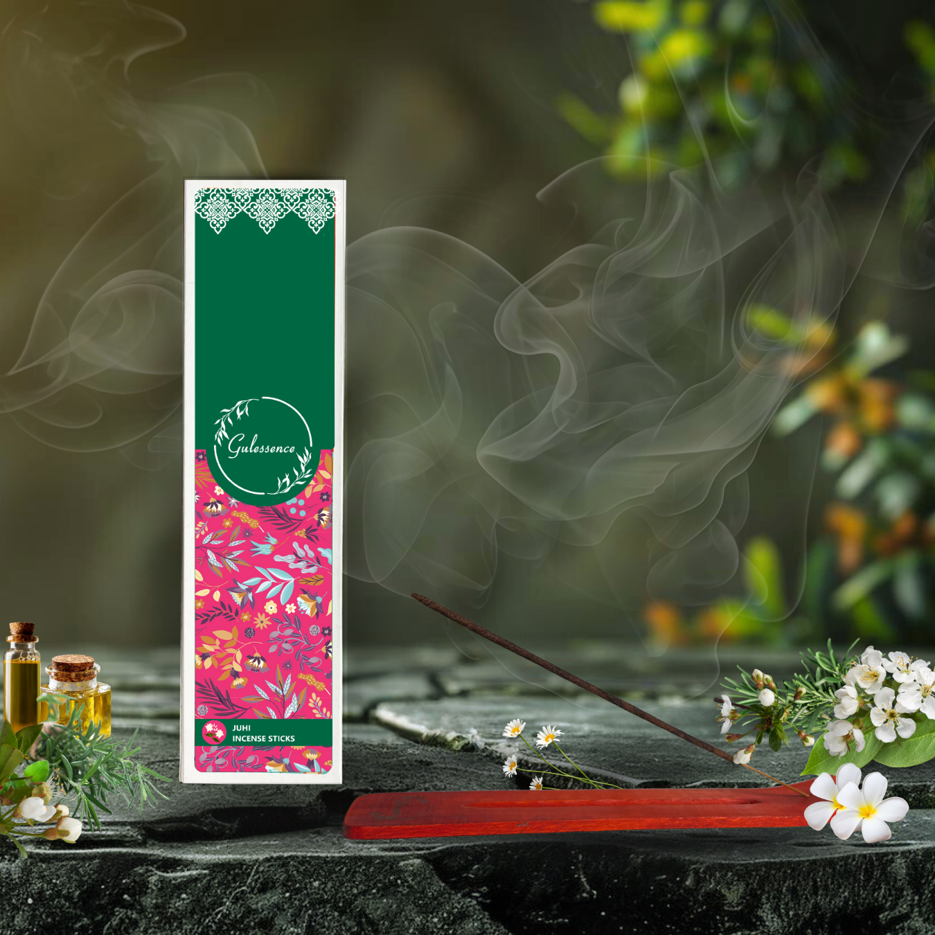 Juhi Incense Sticks With Free Incense Holder| Made from Temple Flower | Gulessence - Gulessence