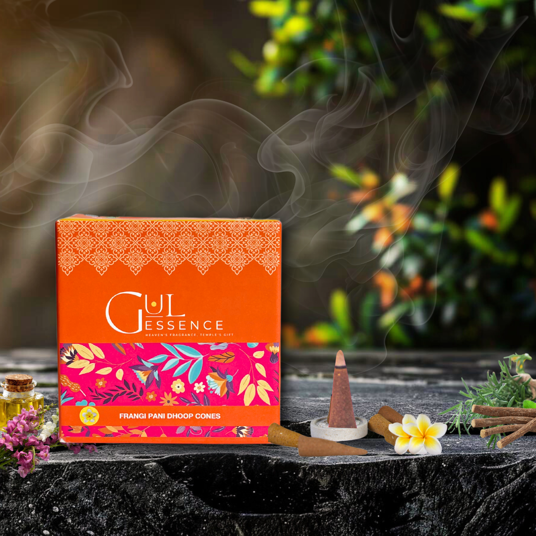 Firangipani Dhoop Cones | Made from Temple Flower | Gulessence - Gulessence