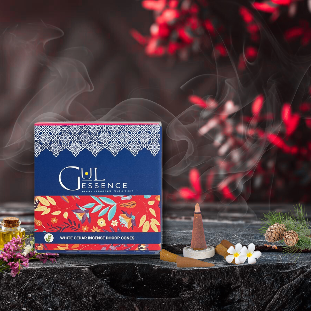 White Cedar Dhoop Cones | Made from Temple Flower | Gulessence - Gulessence