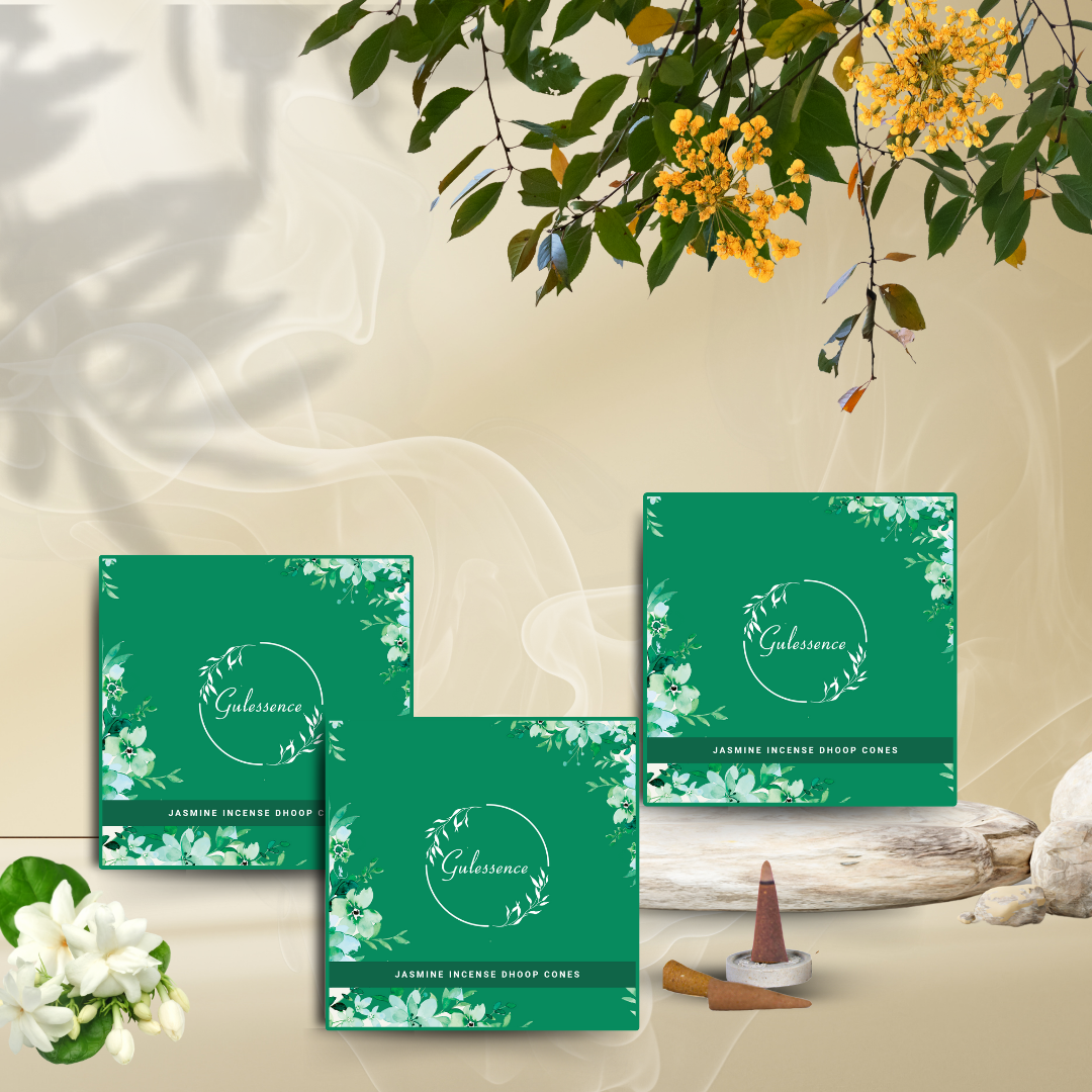 Jasmine Dhoop Cones | Made from Temple Flower | Gulessence - Gulessence