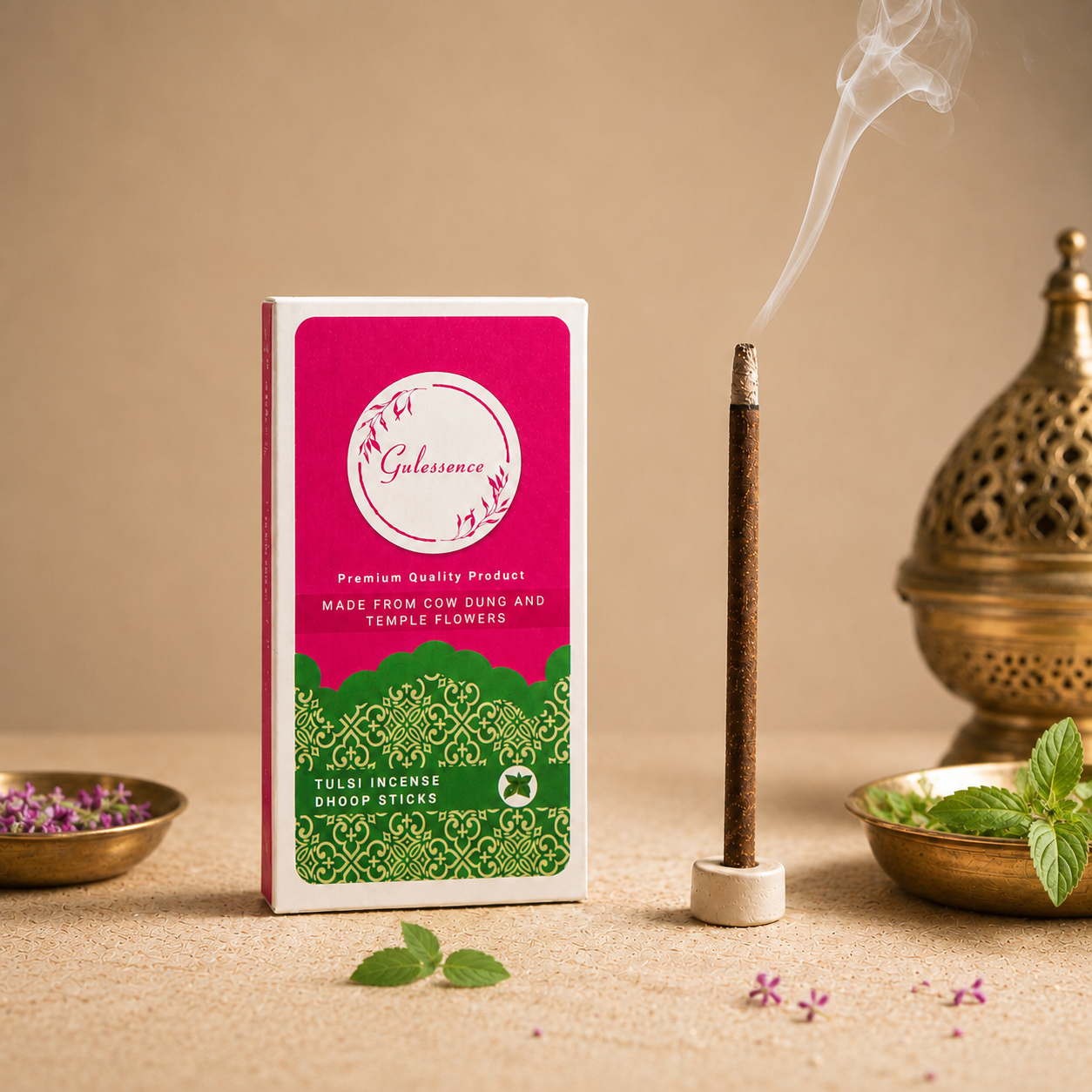 Tulsi Dhoop Sticks | Bambooless Dhoop Sticks | Gulessence - Gulessence