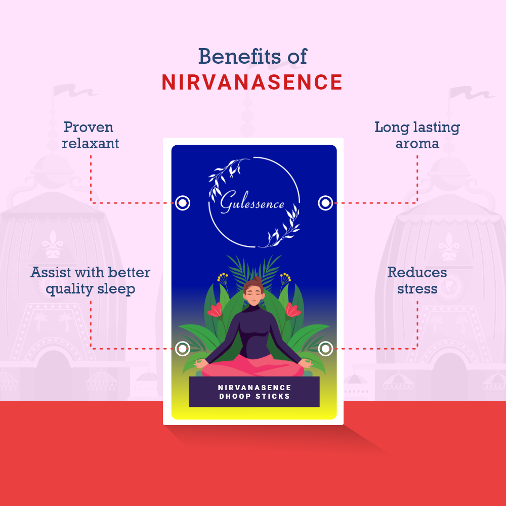 Nirvanasence Bamboo less Dhoop Sticks | Made from Temple flowers |Gulessence - Gulessence