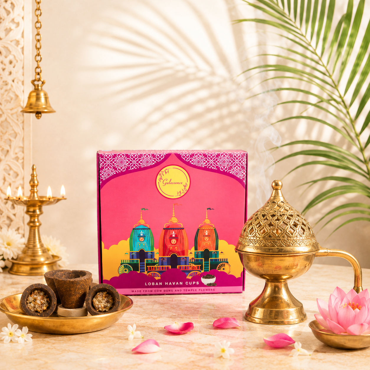 Gulessnece Loban Havan cup with Brass Dhooni