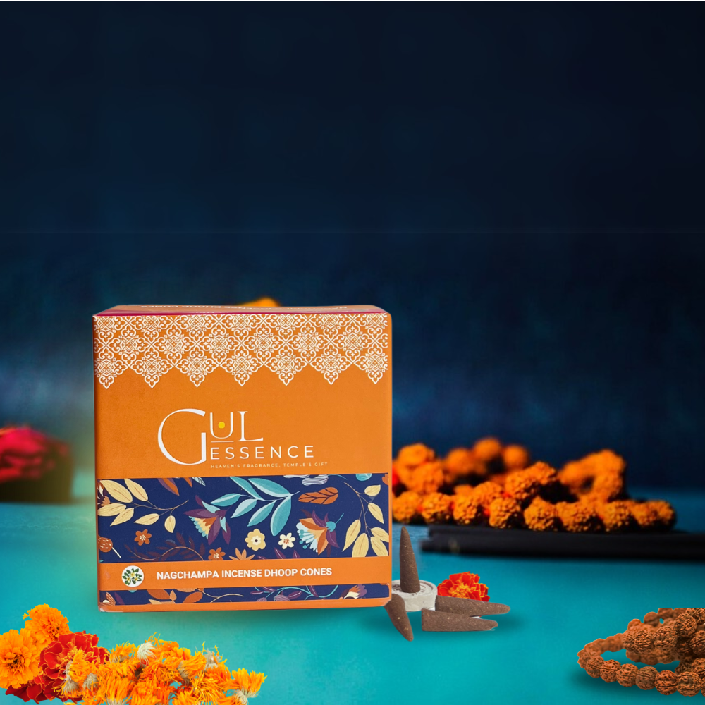 Nagchampa Dhoop Cones | Made from Temple Flower | Gulessence - Gulessence