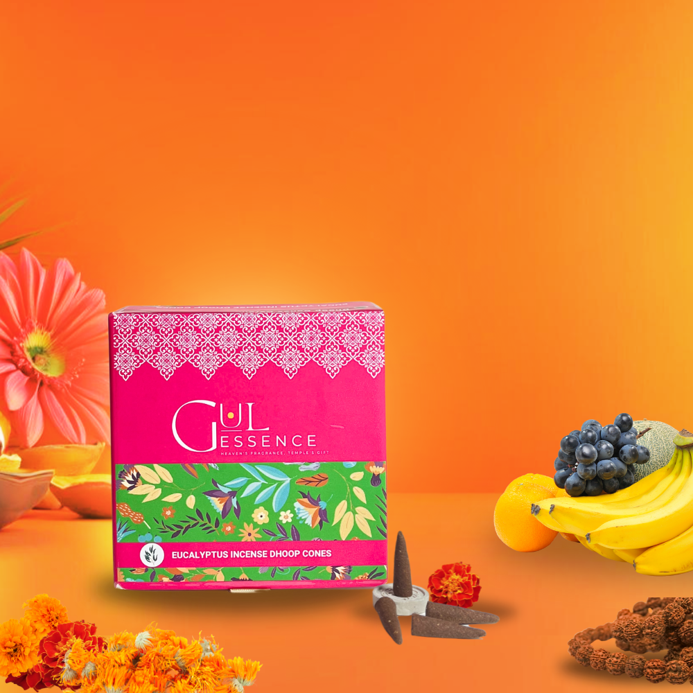 Eucalyptus Dhoop Cones | Made from Temple Flower | Gulessence - Gulessence