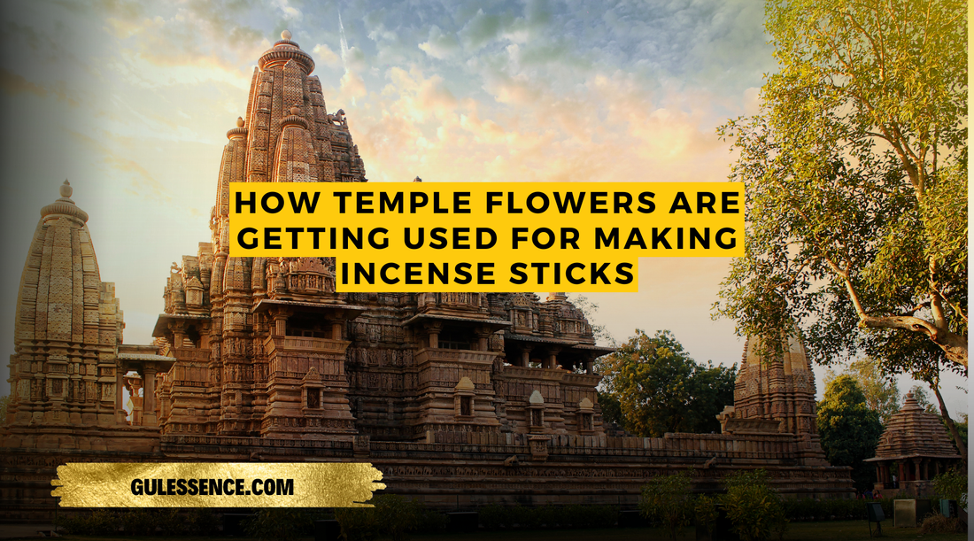 Temple flowers getting used for making incense stick