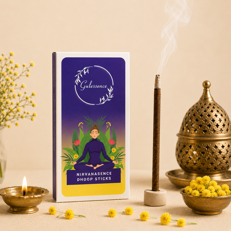 Gulessence Bambooless Dhoop Stick Collection – Natural Charcoal-Free Incense for Pooja, Meditation & Home Fragrance