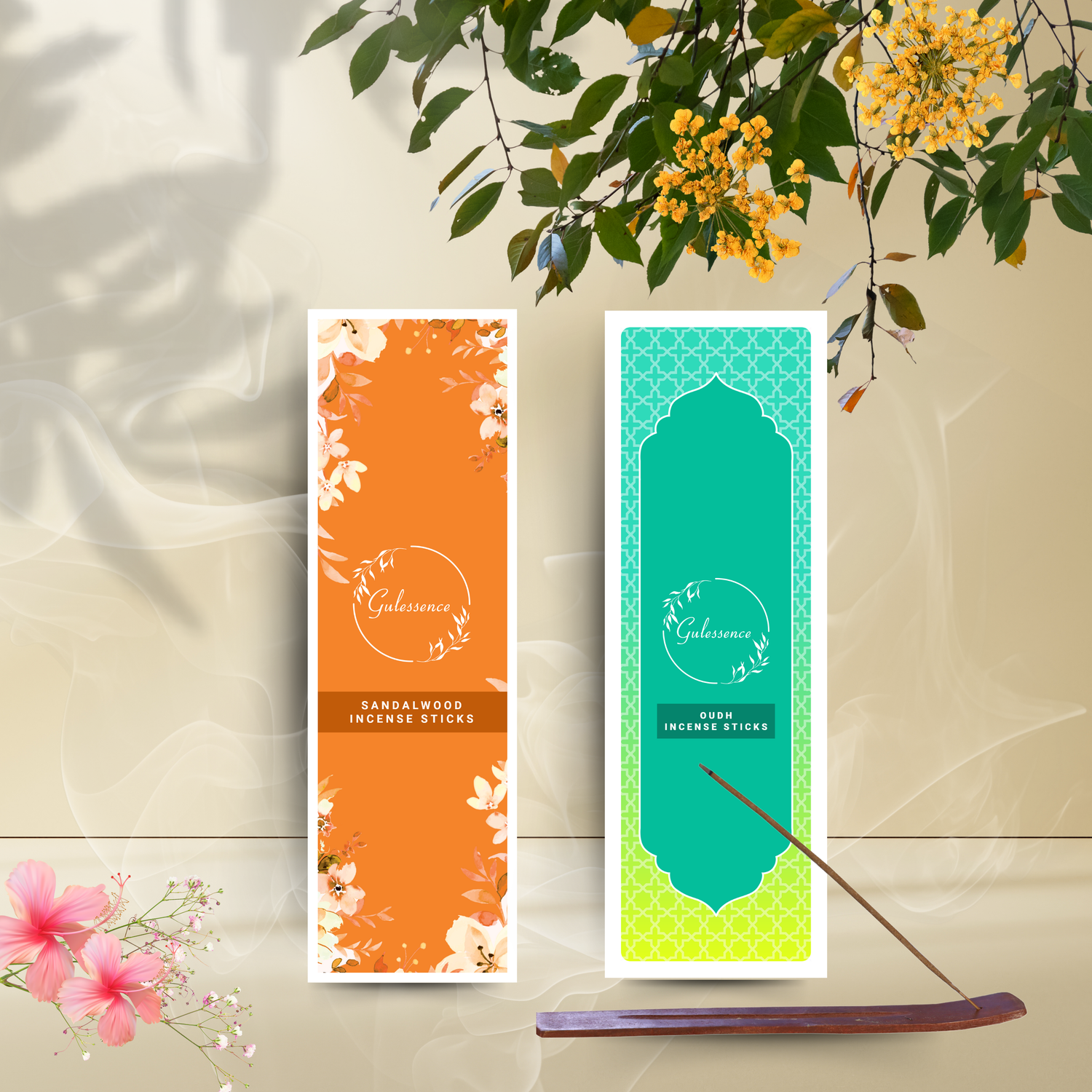 Sandalwood &amp; Oudh Incense stick - Made from Temple Flowers | Combo Boxes | Gulessence