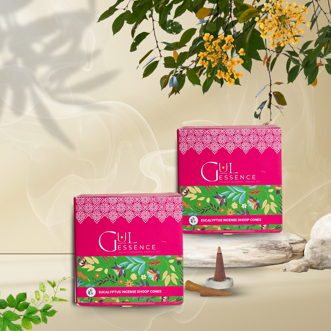 Eucalyptus Dhoop Cones | Made from Temple Flower | Gulessence