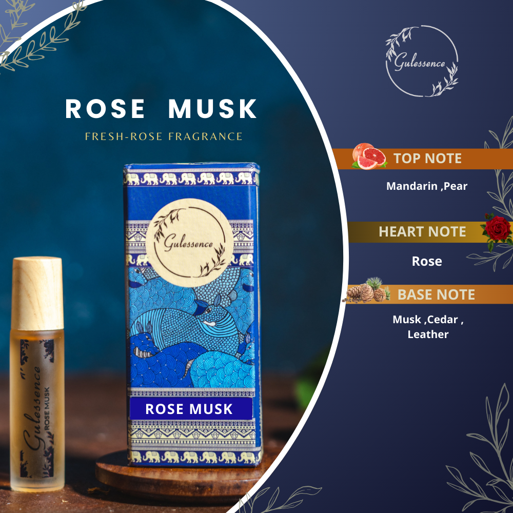 Rose Musk Roll On Perfume | Roll-On Attar | Gulessence