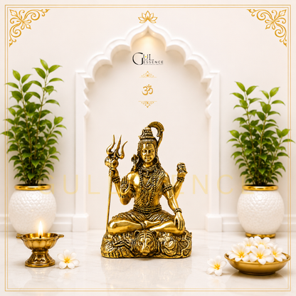 Mahadev Brass Idol for Home &amp; Office – Vastu, Prosperity &amp; Positivity | Gulessence