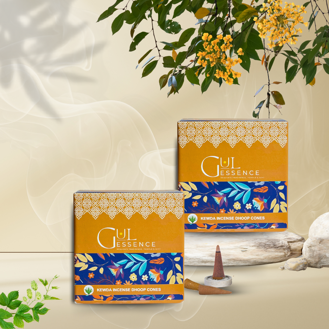 Kewda Dhoop Cones | Made from Temple Flower | Gulessence