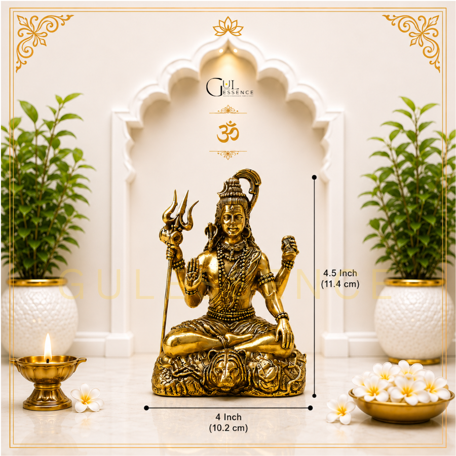 Mahadev Brass Idol for Home &amp; Office – Vastu, Prosperity &amp; Positivity | Gulessence