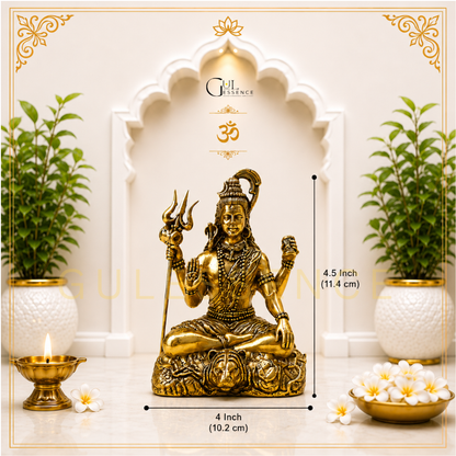 Mahadev Brass Idol for Home &amp; Office – Vastu, Prosperity &amp; Positivity | Gulessence