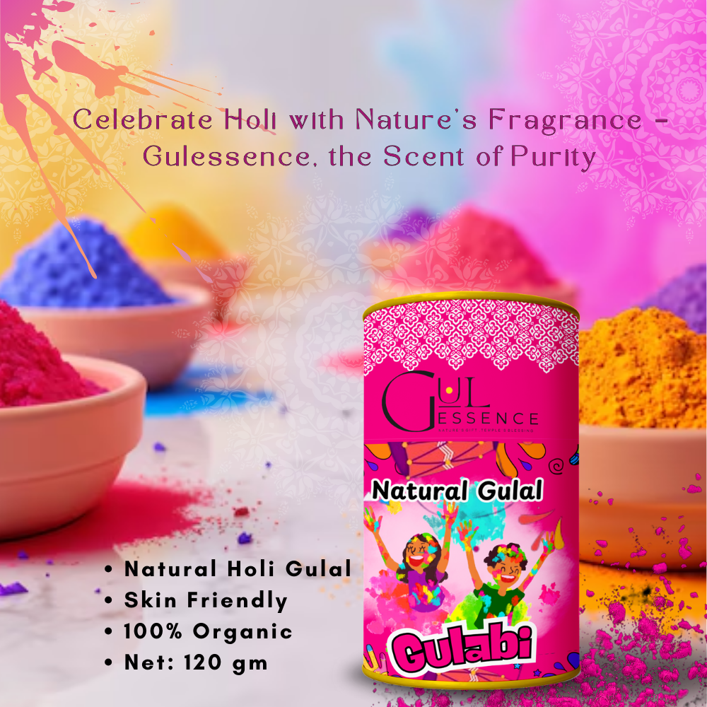 Natural Organic Holi Colours -Gulabi | Gulessence Holi Collection - Gulessence