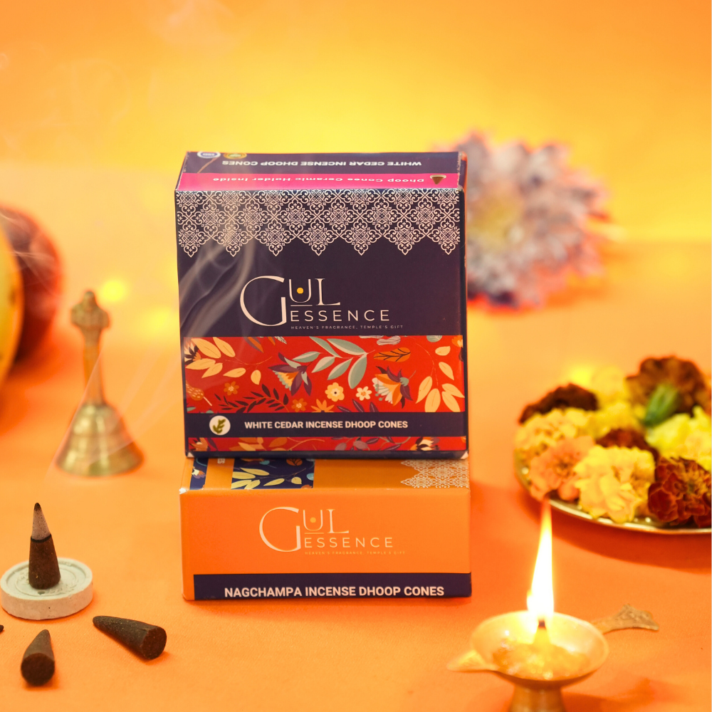 White Cedar Dhoop Cones | Made from Temple Flower | Gulessence