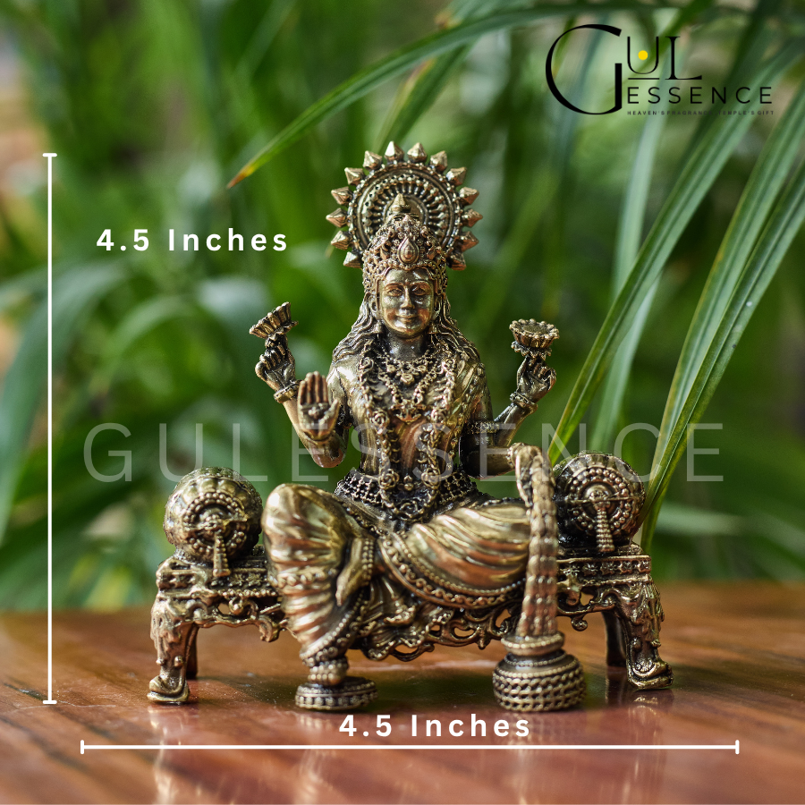 Goddess Laxmi Ji Brass Idol for Home &amp; Office – Vastu &amp; Prosperity Guide | Gulessence - Gulessence