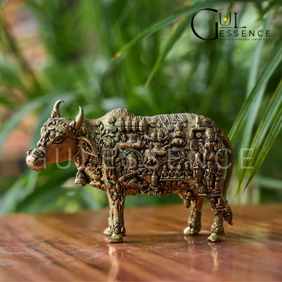 Gaumata Brass Idol for Home &amp; Office – Vastu, Prosperity &amp; Positivity | Gulessence - Gulessence