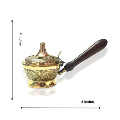 Gulessence Rose Dhoop Cones and Brass Dhooni Combo