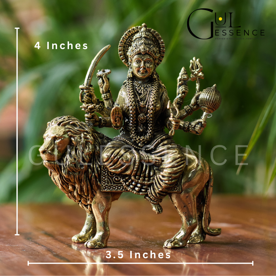 Brass Durga Devi Idol for Home &amp; Office|Gulessence - Gulessence