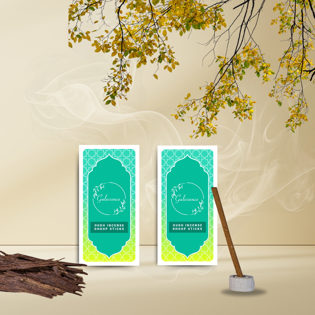 Oudh Bamboo Less Incense Dhoop Sticks | Made from Temple flowers |Gulessence