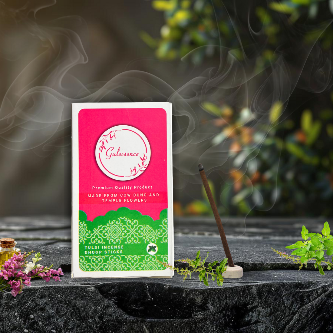 Tulsi Dhoop Sticks | Bambooless Dhoop Sticks | Gulessence - Gulessence