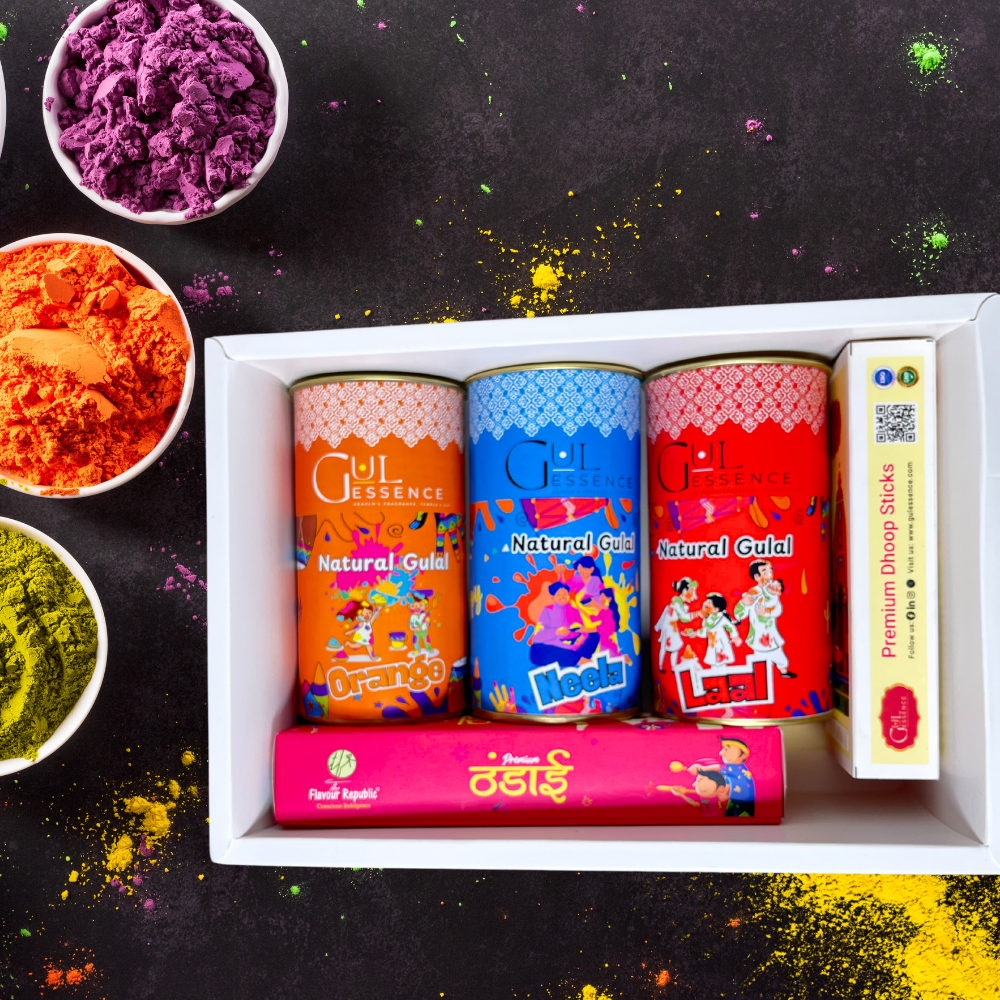 Natural Organic Holi Colours | Gulessence Holi Gift Box