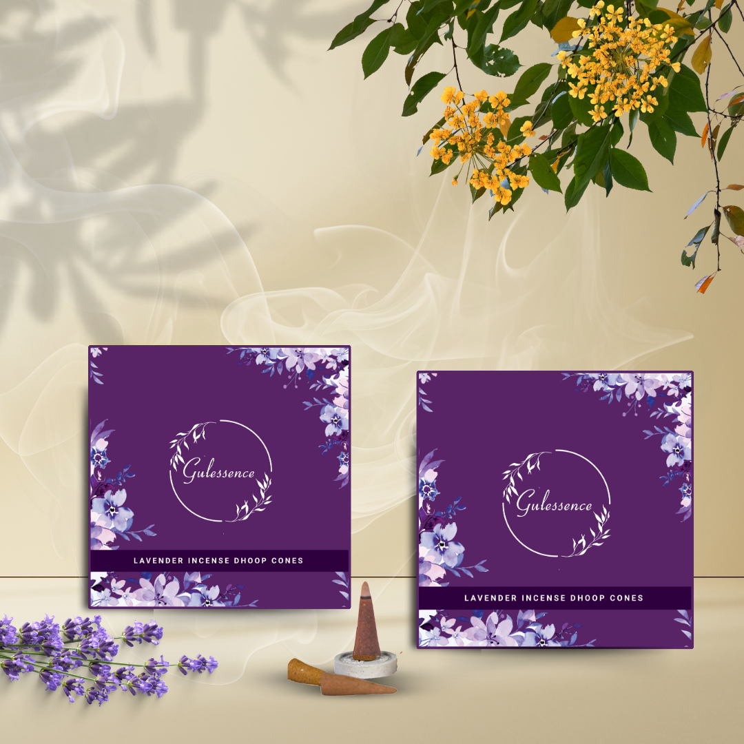 Lavender Dhoop Cones | Made from Temple Flower | Gulessence