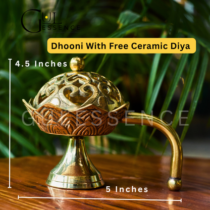 Brass Dhooni Design 1 | Dhooni | Gulessence - Gulessence