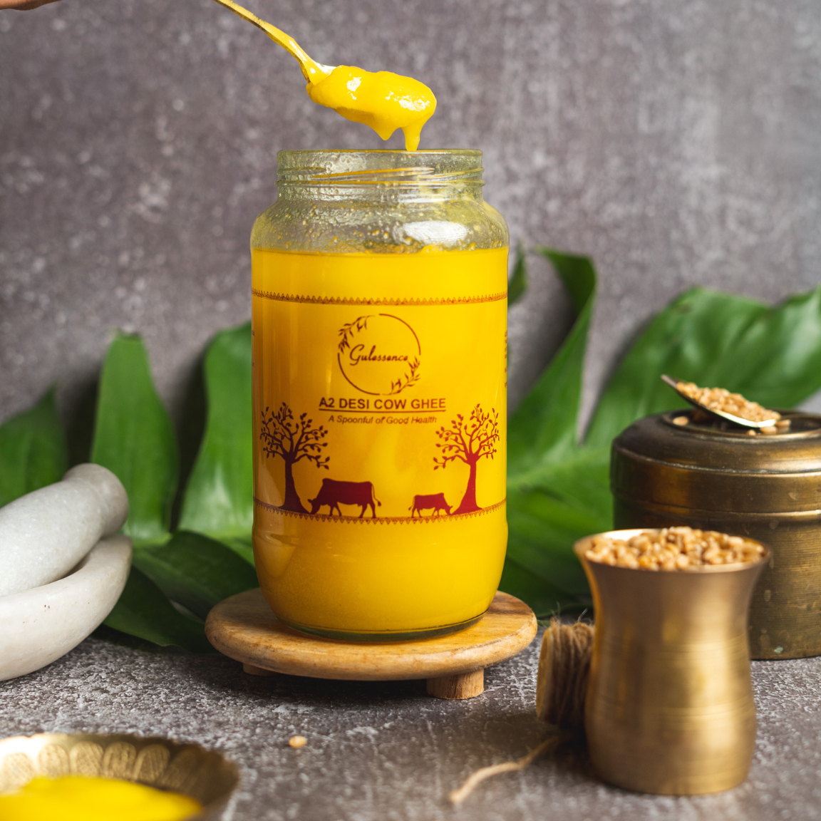 A2 Cow Ghee-1L | A2 Cow Ghee | Gulessence - Gulessence