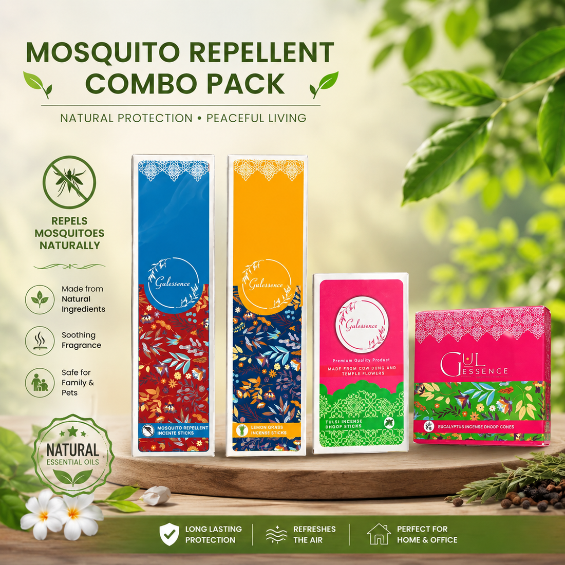 Gulessence Mosquito Repellent Combo Pack