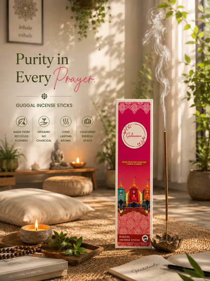 Guggal Incense Sticks for Pooja &amp; Havan | Charcoal-Free | Gulessence - Gulessence