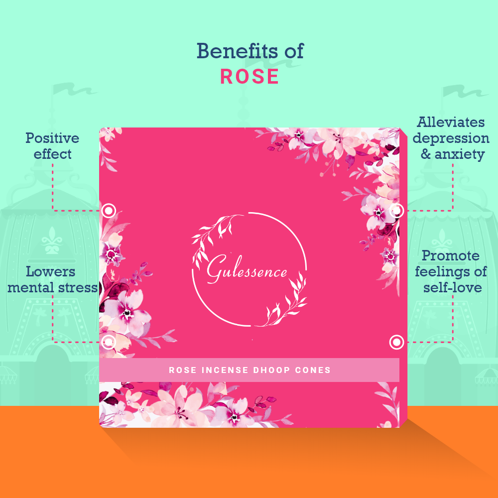 Rose Dhoop Cones | Made from Temple Flower | Gulessence - Gulessence